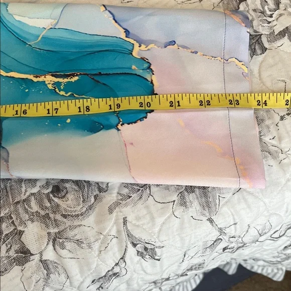 Zolucky Brand Blue and Gold Abstract Button-Up Shirt - Picture 9 of 9